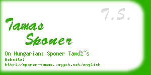 tamas sponer business card